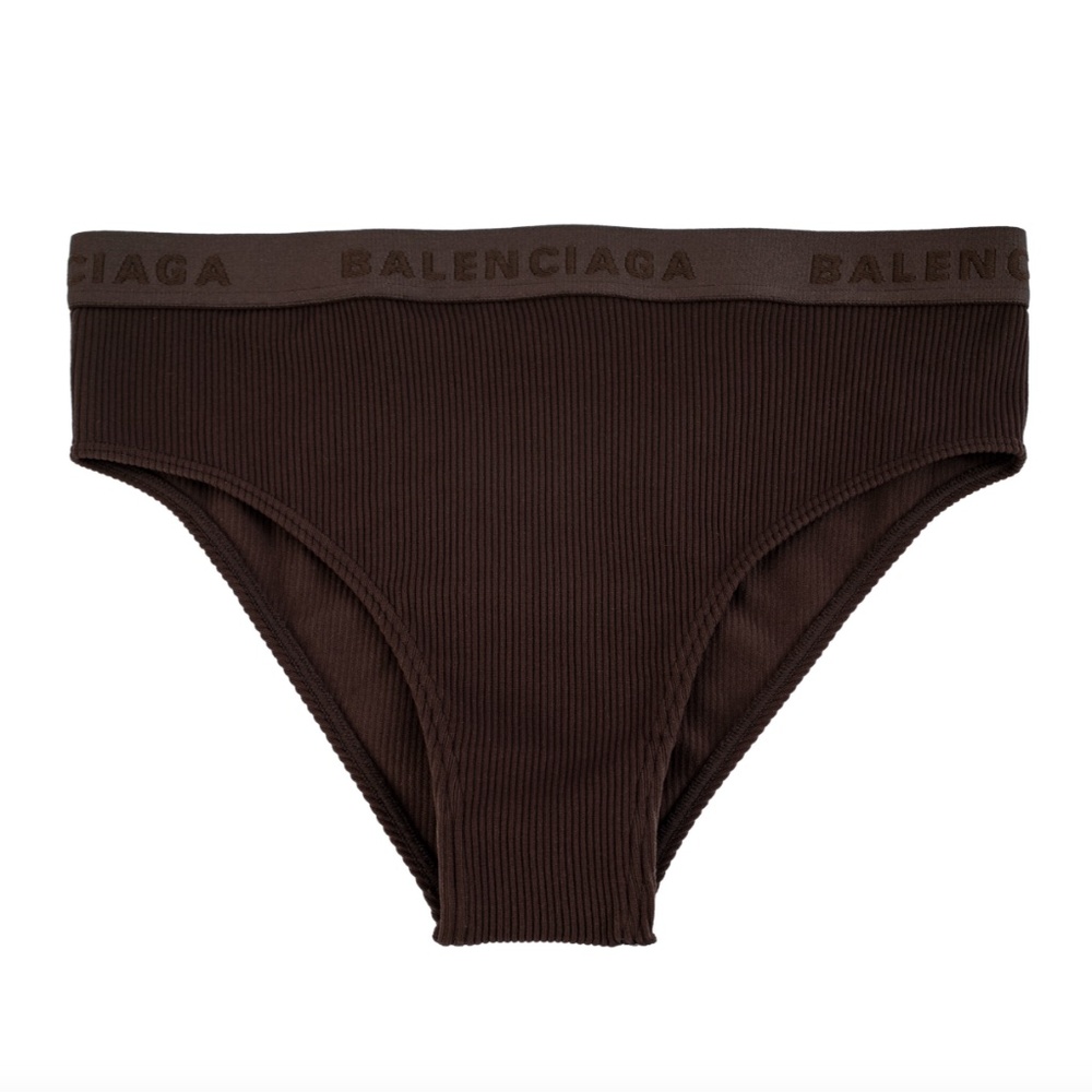 Balenciaga Women's Ribbed Briefs | Brown M/L